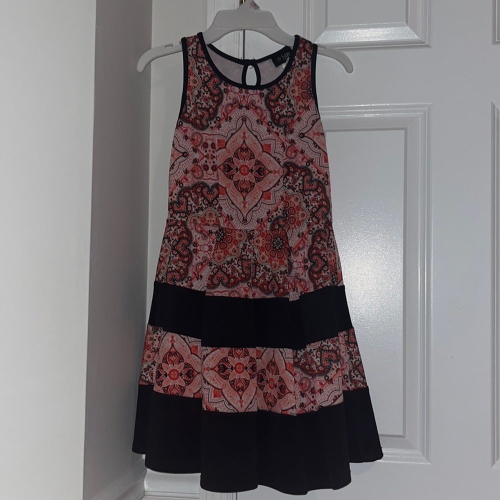 2-Hip By Wrapper Multi Color Pleaded Dress